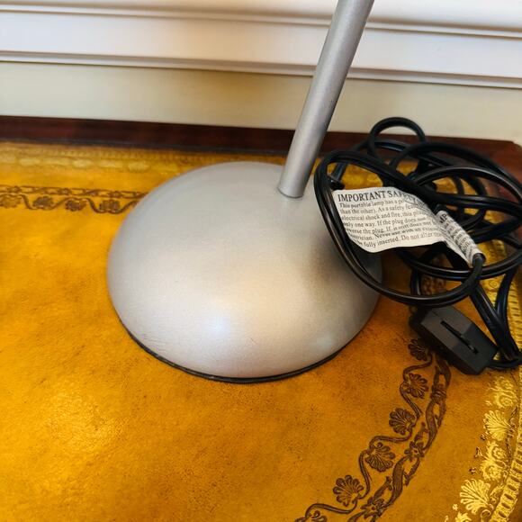 Metallic Silver Flexible 15" Adjustable Gooseneck 13 Watt Functional Desk Lamp - Picture 3 of 7